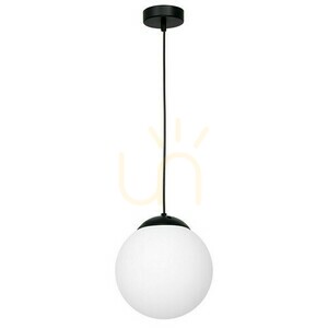 Lampa wisząca LIMA MLP6522 czarna kula szklana 25 cm 1xE27 MILAGRO small 1