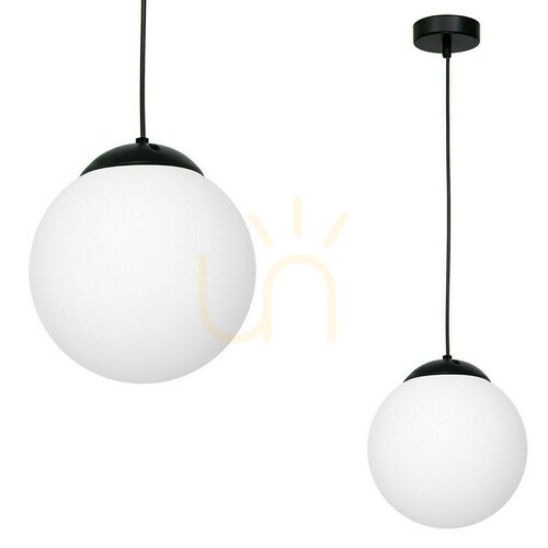 Sprawdź Lampa wisząca LIMA MLP6522 czarna kula szklana 25 cm 1xE27 MILAGRO