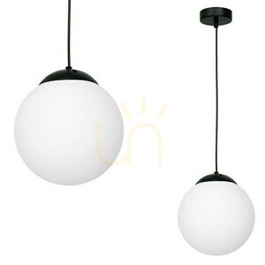 Lampa wisząca LIMA MLP6522 czarna kula szklana 25 cm 1xE27 MILAGRO small 0