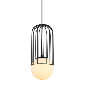 Lampa wisząca Italux Matty czarna E27 MDM-3939/1 BK small 0