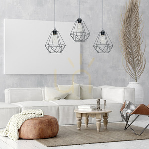 Lampa wisząca BASKET GRAY Milagro 3xE27 szara small 1