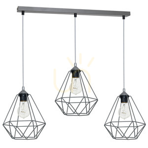 Lampa wisząca BASKET GRAY Milagro 3xE27 szara small 0