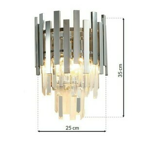 Kryształowy Kinkiet Aspen Chrome 2x E14 small 5