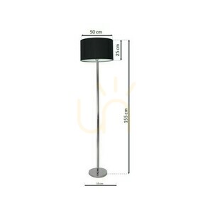 Lampa podłogowa Milagro Casino czarno-chromowana 1xE27, 155 cm small 6