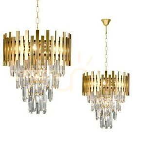 Kryształowy Żyrandol Aspen Ii Gold 6x E14 small 0