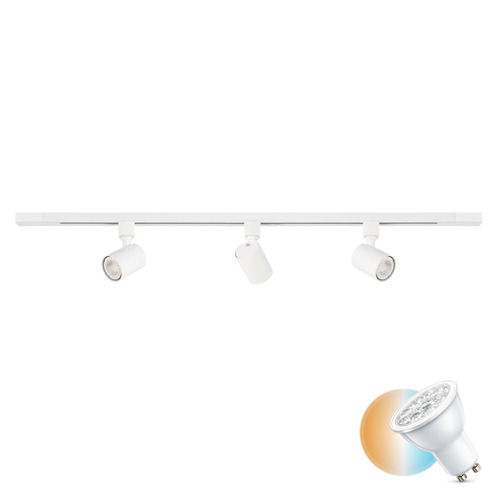 Sprawdź Zestaw szynowy Italux biały 3-punktowy GU10 LED 100 cm TRL-2071-3T-10-WH