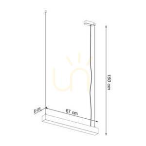 Lampa wisząca PINNE 67 biała 3000K  - THORO small 13