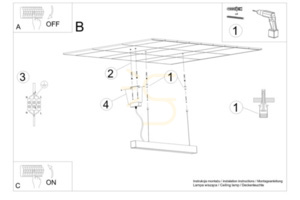 Lampa wisząca PINNE 90 biała 3000K  - THORO small 14
