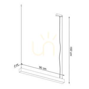 Lampa wisząca PINNE 90 szara 4000K  - THORO small 13