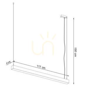Lampa wisząca PINNE 117 czarna 4000K  - THORO small 13