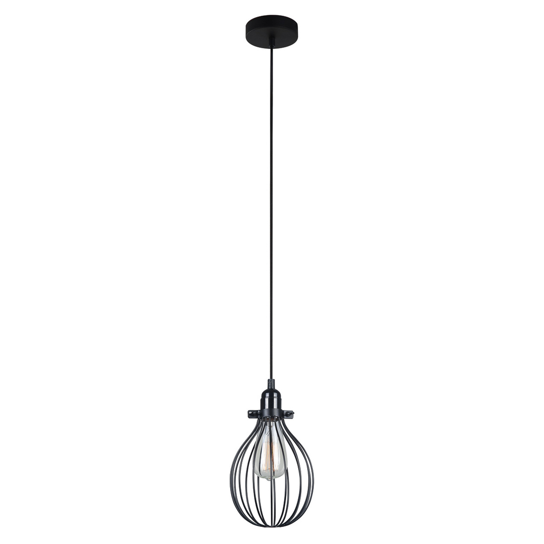 Sprawdź Lampa Wisząca Italux Czarna E27 Stal Retro MDM-2676/1 BK Lampa Wisząca Italux Czarna E27 Stal Retro MDM-2676/1 BK