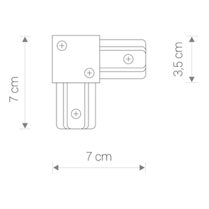 Łącznik kątowy L do szynoprzewodu jednofazowego Nowodvorski PROFILE L CONNECTOR 9455, czarny small 1