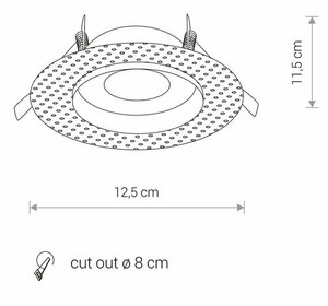 Downlight do zabudowy ECHO 8372 Nowodvorski GU10 czarny, otwór Ø8 cm small 4