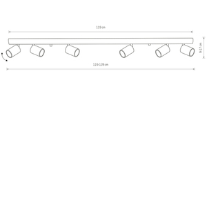 Lampa listwa czarna EYE SPOT BLACK VI 6611 GU10 -  Nowodvorski small 1