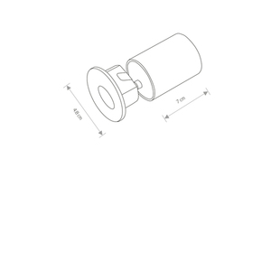 Oprawa schodowa podtynkowa Nowodvorski OIA LED 9102 czarna 2W 3000K small 1