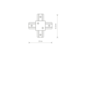 Biały łącznik krzyżowy X do szynoprzewodu PROFILE RECESSED 8836 Nowodvorski small 1
