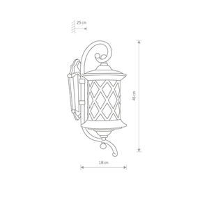 Kinkiet zewnętrzny Nowodvorski Lantern 6911 czarny patynowany miedzią E27 max 25 W LED IP23 small 1