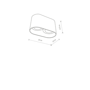 Lampa punktowa natynkowa Nowodvorski OVAL 9241 biała 2×GU10 ES111 small 1