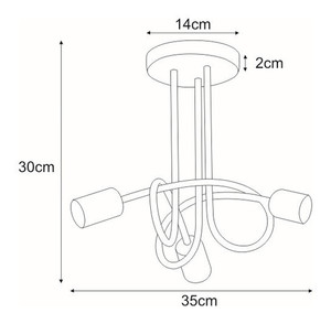 Lampa sufitowa K-3620 z serii DEZE small 1