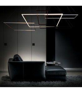 Lampa wisząca Ramko LED 30W regulowana wysokość biała czarna 67029 small 1