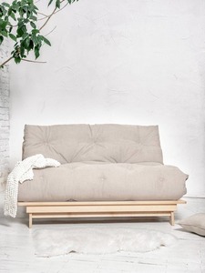 Futon sofa WoodMan Layti 140 kremowa bukowa WUA-01400 small 0