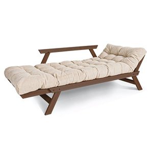 Sofa rozkładana WoodMan z drewna bukowego orzech krem WUA-00532 small 3
