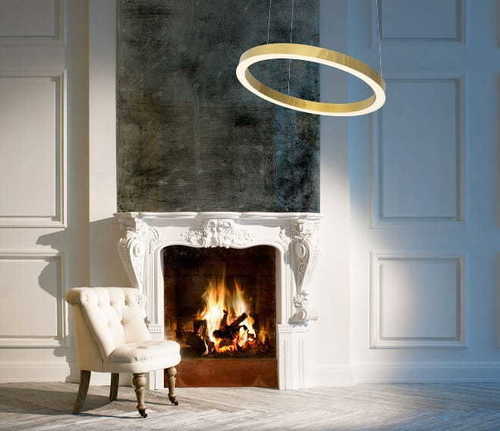 Sprawdź Lampa wisząca Max Light Luxury P0369D złota LED 43W 70 cm