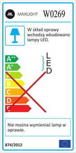 Kinkiet Max Light Zoom W0269 czarny LED 3W 90 cm small 3