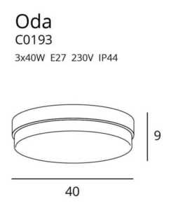 Plafon Max Light Oda C0193 biały 3xE27 40 cm metal szkło mleczne 2 Plafon Max Light Oda C0193 biały 3xE27 40 cm metal szkło mleczne small 2
