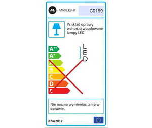 Plafon LED Max Light Velvet C0199 czarny 40 cm 25W 3000K small 3