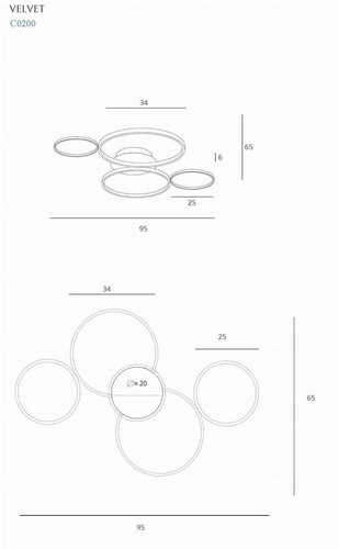 Sprawdź Plafon LED Max Light Velvet C0200 czarny 98x65 cm 67W