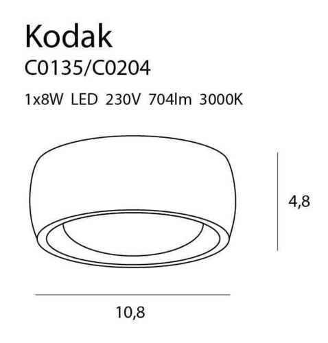 Sprawdź Plafon LED Max Light Kodak C0204 czarny 10,8 cm 7,7W