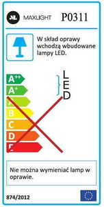 Lampa wisząca Max Light Trio P0311D czarna LED 3-punktowa 100 cm 36W ściemnialna small 8