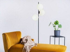 Czarna lampa podłogowa CustomForm BOBLER LP048BOBLFL-02 3×E27 155 cm small 1