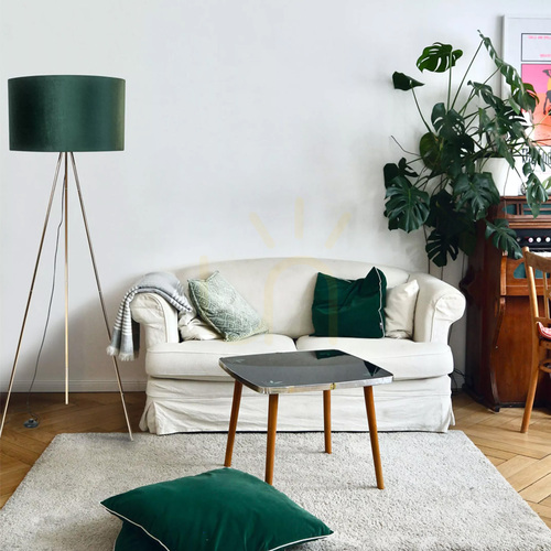 Sprawdź Lampa podłogowa Zuma Line INGA H06-GD-GR – zielona i złota, E27, 155 cm