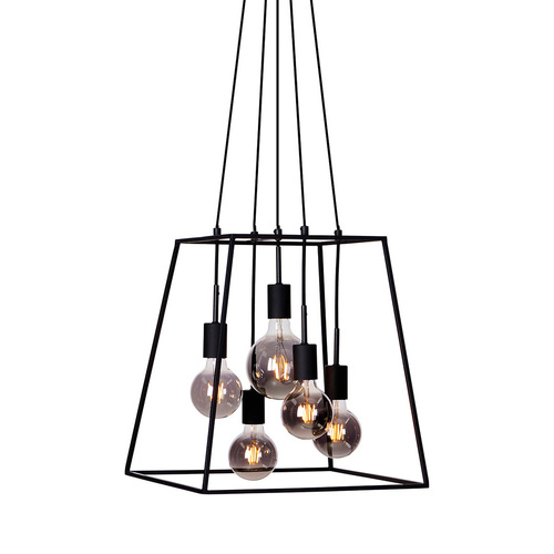 Sprawdź Lampa Wisząca Italux Almodovi Czarna 5xE27 Stal PND-11532-5-BL