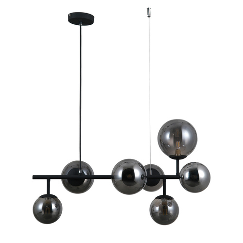 Sprawdź Lampa wisząca Italux Frontera 7xG9 czarna dymiona PND-40423-7