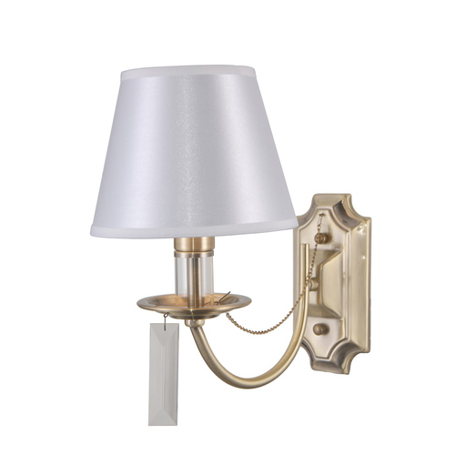 Sprawdź Kinkiet Italux Solana E14 brązowy z białą tkaniną WL-28366-1
