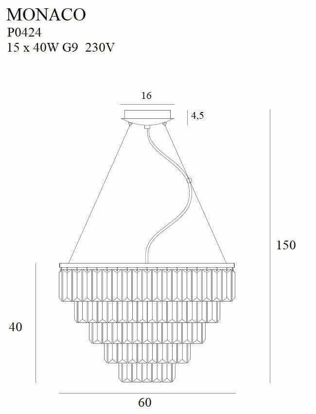 Zobacz Lampa wisząca Max Light Monaco P0424 złota 15xG9 60 cm Lampa wisząca Max Light Monaco P0424 złota 15xG9 60 cm