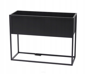 Kwietnik metalowy JAKPOL Cubo 60x80x30 cm czarny loft stojak na rośliny small 1