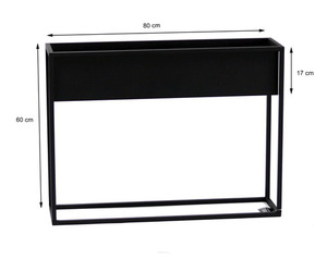 Kwietnik metalowy JAKPOL Loft Cubo 05-07 czarny 60x80 cm small 3