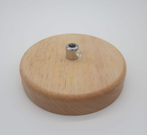 Lampa wisząca NORDIC WOODY biało-drewniana 35 cm small 5