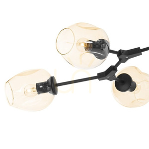 Lampa wisząca MODERN ORCHID-9 bursztynowo czarna 150 cm small 3