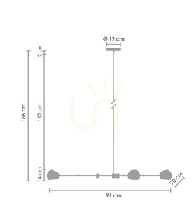 Lampa wisząca ASTRONOMY-3 czarna 175 cm small 8
