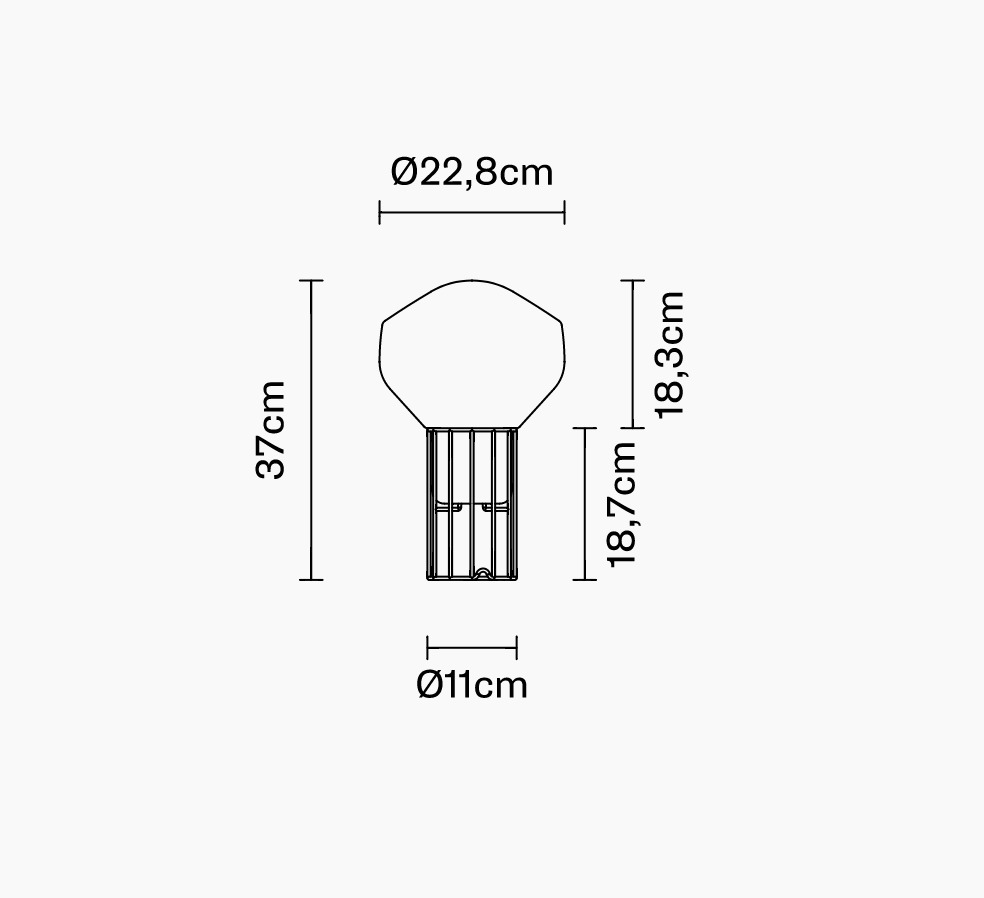 Zobacz Lampa stołowa Fabbian Aérostat 37cm - mosiądz platerowany - F27B01 19 Lampa stołowa Fabbian Aérostat 37cm - mosiądz platerowany - F27B01 19