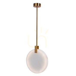 Lampa wisząca MARBLE LED marmurowo złota 24 cm small 1