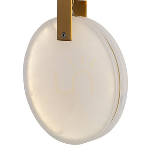 Lampa wisząca MARBLE LED marmurowo złota 24 cm small 4