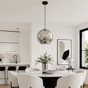 Lampa wisząca MIRROR GLOW - L chrom 40 cm 1 Lampa wisząca MIRROR GLOW - L chrom 40 cm small 1