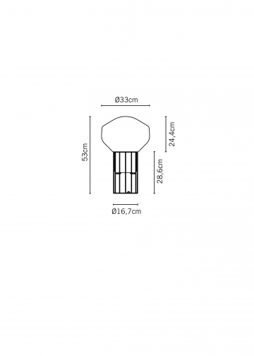 Zobacz Lampa stołowa Fabbian Aérostat 53cm - błyszcząca miedź - F27B03 41 Lampa stołowa Fabbian Aérostat 53cm - błyszcząca miedź - F27B03 41