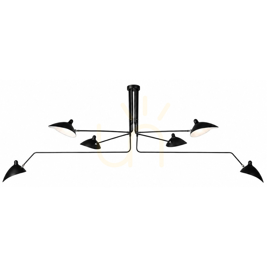 Sprawdź Lampa wisząca CRANE-6P czarna 280 cm Lampa wisząca CRANE-6P czarna 280 cm